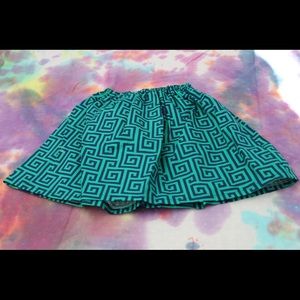 Blue and green skirt